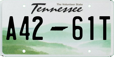 TN license plate A4261T