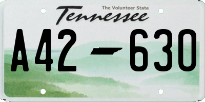 TN license plate A4263O