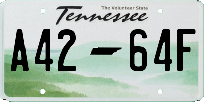 TN license plate A4264F