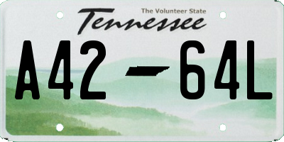 TN license plate A4264L