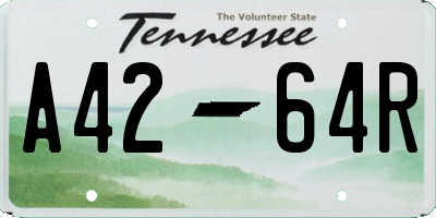 TN license plate A4264R