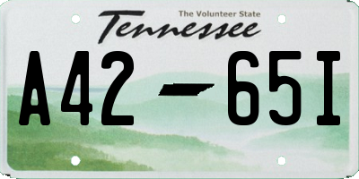 TN license plate A4265I