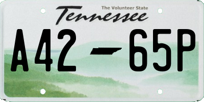 TN license plate A4265P