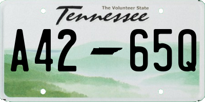 TN license plate A4265Q