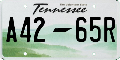 TN license plate A4265R