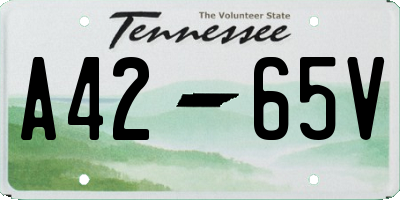 TN license plate A4265V