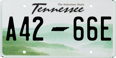 TN license plate A4266E