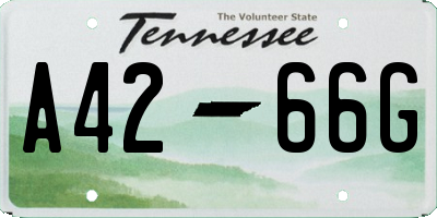 TN license plate A4266G