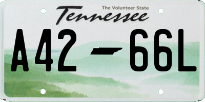 TN license plate A4266L