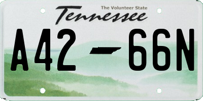 TN license plate A4266N