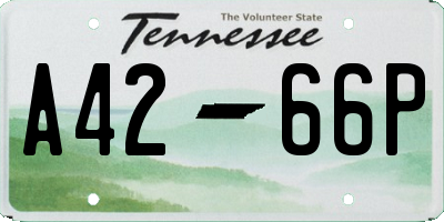 TN license plate A4266P