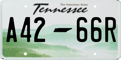 TN license plate A4266R