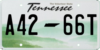 TN license plate A4266T