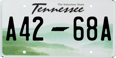 TN license plate A4268A