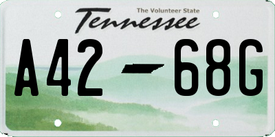 TN license plate A4268G