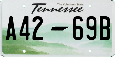 TN license plate A4269B