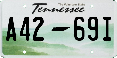 TN license plate A4269I