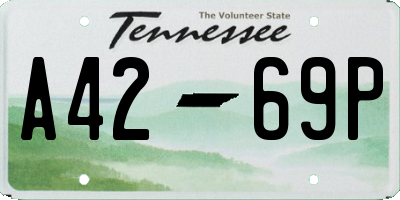 TN license plate A4269P