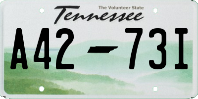 TN license plate A4273I