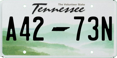 TN license plate A4273N