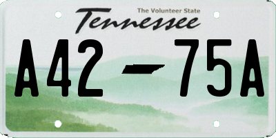 TN license plate A4275A