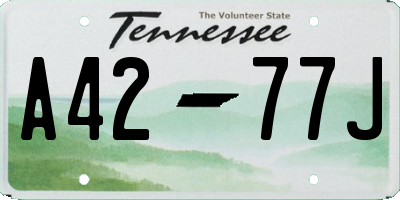 TN license plate A4277J