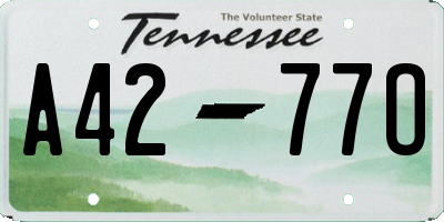 TN license plate A4277O