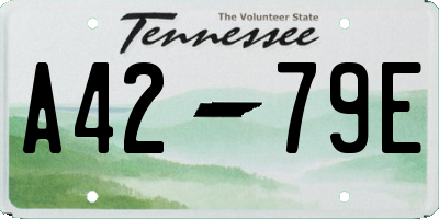 TN license plate A4279E