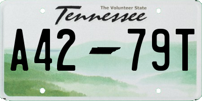 TN license plate A4279T