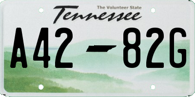 TN license plate A4282G