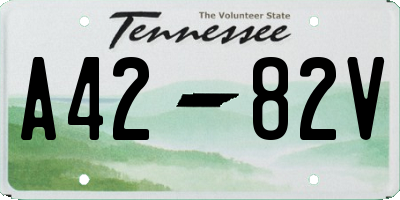TN license plate A4282V