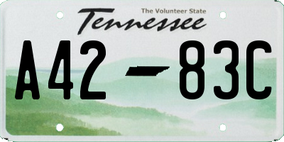 TN license plate A4283C