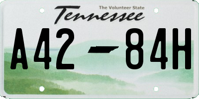 TN license plate A4284H