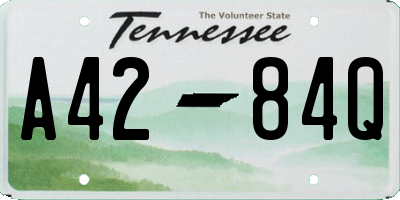 TN license plate A4284Q