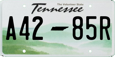 TN license plate A4285R