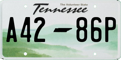 TN license plate A4286P