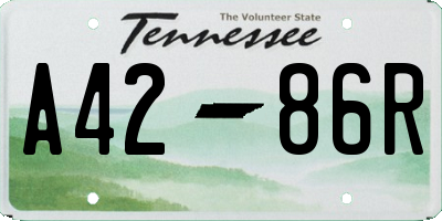 TN license plate A4286R