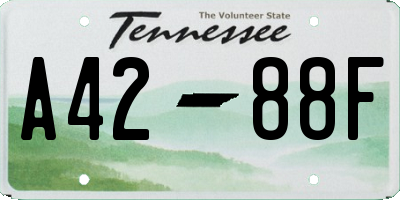 TN license plate A4288F