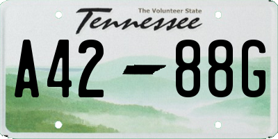 TN license plate A4288G