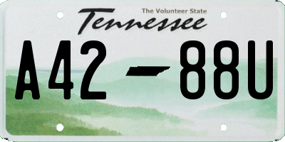 TN license plate A4288U