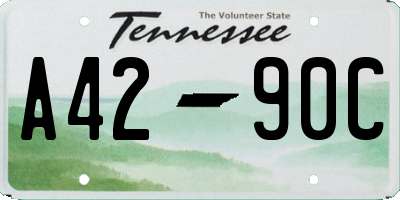 TN license plate A4290C
