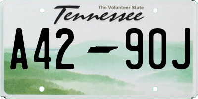 TN license plate A4290J