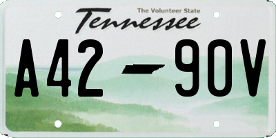 TN license plate A4290V
