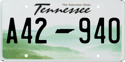 TN license plate A4294O