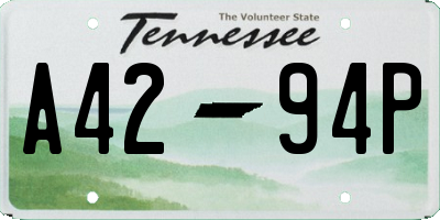 TN license plate A4294P
