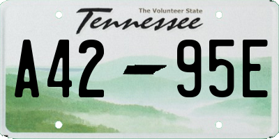 TN license plate A4295E