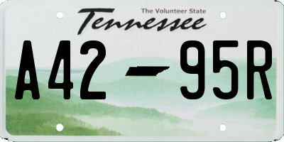 TN license plate A4295R