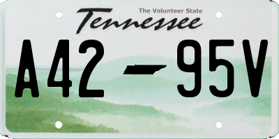 TN license plate A4295V