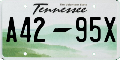 TN license plate A4295X