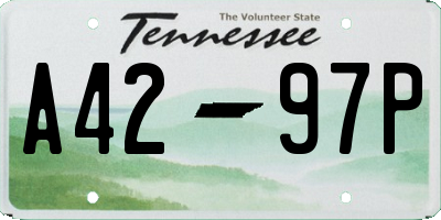 TN license plate A4297P